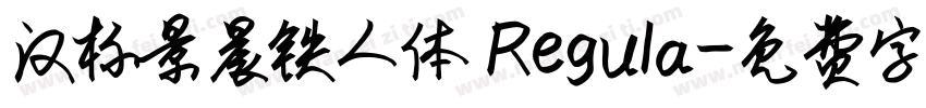 汉标景晨铁人体 Regula字体转换